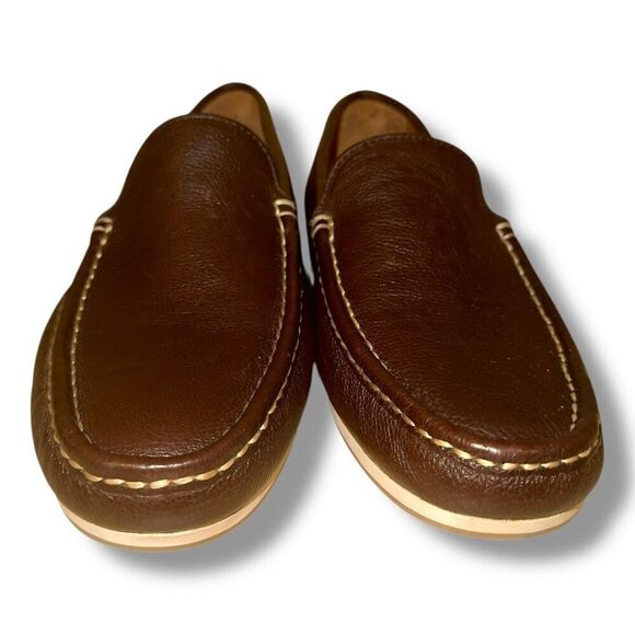 New Allen Edmonds Turner Venetian Loafer in Pebbled Brown Leather Sz 8 - Picture 5 of 10